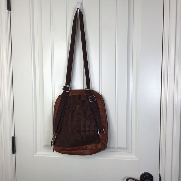 Jack Georges Leather Voyager 4 Way Backpack in Brown. - Picture 6 of 13